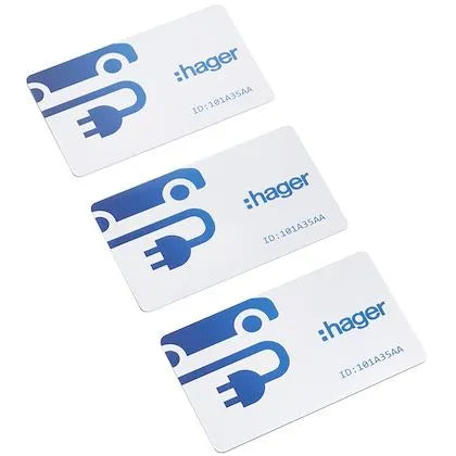 Hager XVA410 kit de 3 badges RFID pour borne Witty