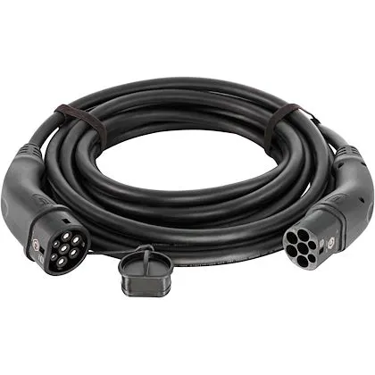 Câble Harting Type 2 32A triphasé 7,5 m 22 kW Q20 pour borne IRVE