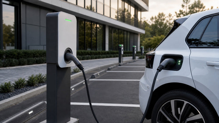Borne ABB Terra AC pour recharge IRVE en parking professionnel