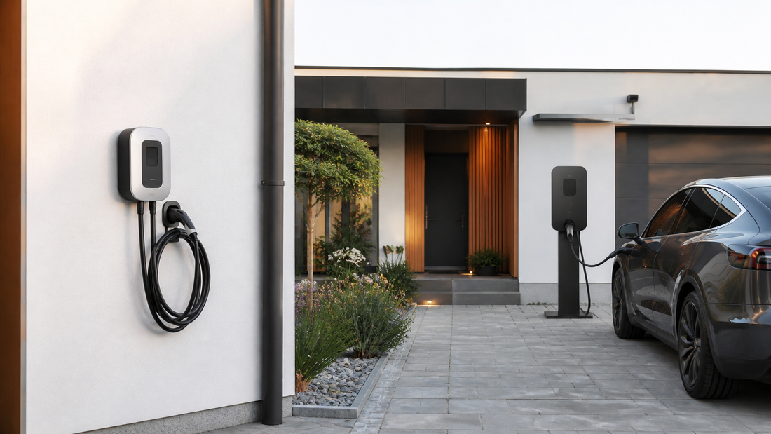 Comparatif entre borne de recharge 7,4 kW maison et borne 22 kW triphasée pour voiture électrique