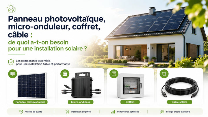 Équipements nécessaires pour une installation photovoltaïque
