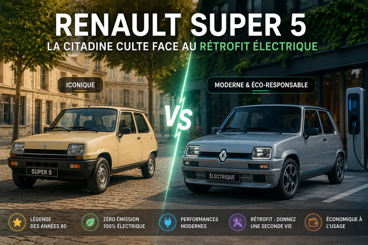 Renault Super 5 face au rétrofit électrique et à la recharge