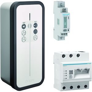 Pack borne solaire Hager Witty 7,4 kW RFID avec gestion énergétique - Chargelec
