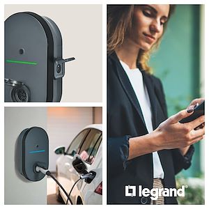 Borne de recharge Legrand Greenup Home 7,4 kW monophasée avec protections électriques incluses en charge