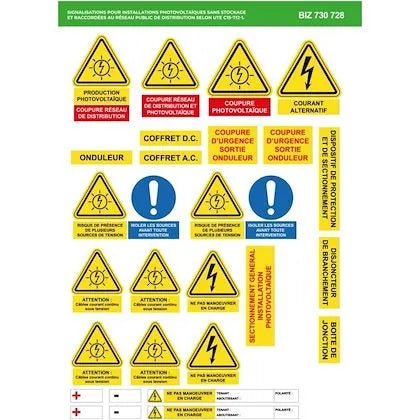 Bizline 730728 - étiquettes photovoltaïques sans stockage - CHARGELEC