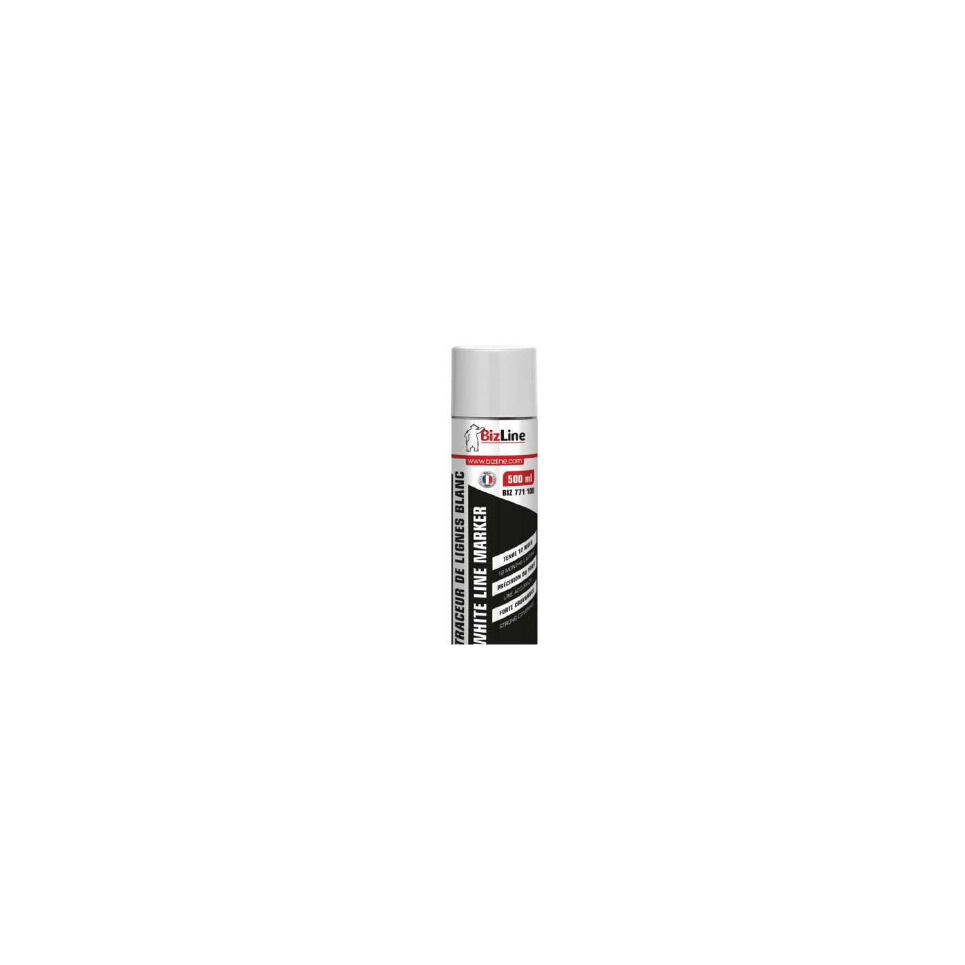 Bizline 771100 - Traceur de lignes blanc 500 ml - CHARGELEC