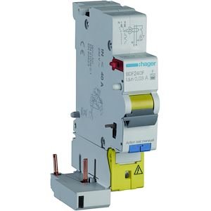 Bloc Différentiel Hager 40A 30mA Type F 1P+N Bornes Décalées - CHARGELEC