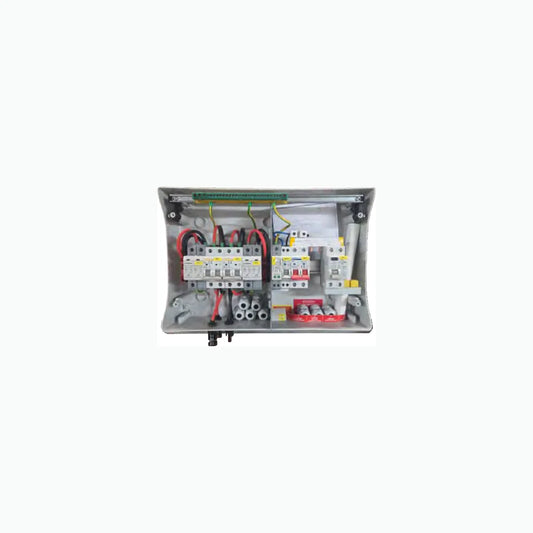 Vue intérieure coffret photovoltaïque DC AC MadEnR Legrand 600V monophasé 2 MPPT MP631221006MLG