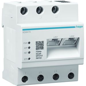 Gestionnaire d’énergie Hager XEM470 Flow pour bornes Witty et photovoltaïque
