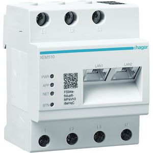Hager XEM510 gestionnaire de puissance pour 10 bornes de recharge Witty