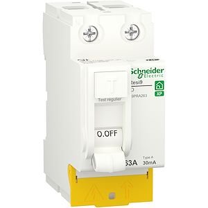 Interrupteur Différentiel Schneider Resi9 63A 30mA Type A 2P - CHARGELEC