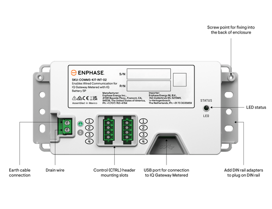 Kit de communication Enphase IQ Battery 5P – COMMS-KIT-INT-02 - CHARGELEC