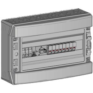 Coffret DC photovoltaïque MadEnR 1000 V 4 strings avec parafoudre et bobine Mx référence 11014123M